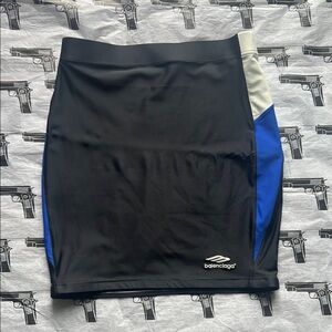 Balenciaga Black and Blue Skirt